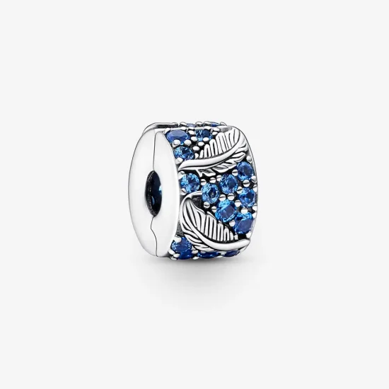 (immagine per) PANDORA Charm Clip Curva Piuma & Pavé - 792552C01