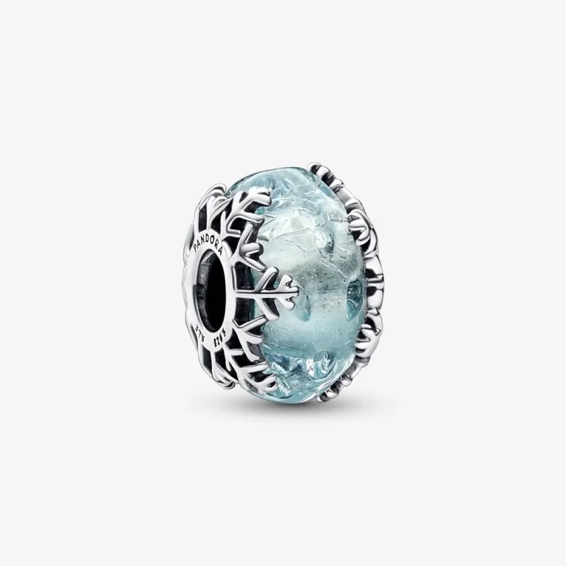 (immagine per) PANDORA Charm Murano Fiocco di Neve Blu Invernale - 792377C00