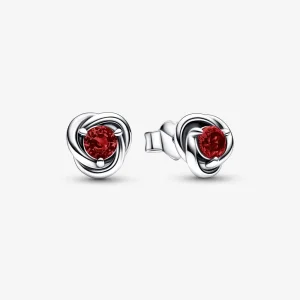 (immagine per) PANDORA Gennaio Orecchini a Cerchio Eterno Stud Rosso - 292334C06