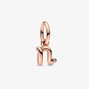 (immagine per) PANDORA Lettera N Ciondolo a goccia con Alfabeto in Stile Script - 782475C01
