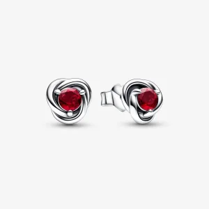 (immagine per) PANDORA Orecchini a cerchio eterni con perle di luglio True Red - 292334C01