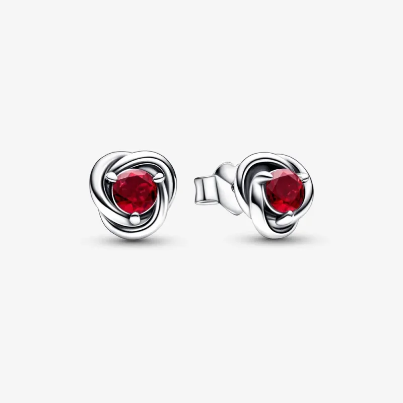 (immagine per) PANDORA Orecchini a cerchio eterni con perle di luglio True Red - 292334C01