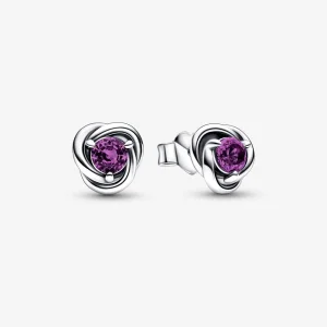 (immagine per) PANDORA Orecchini a cerchio eterni viola di febbraio - 292334C02