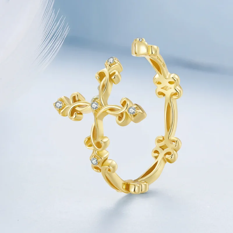 (immagine per) Anello in stile Pandora in oro giallo - BSR041-B - Visualizza 2