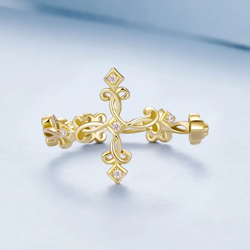 (immagine per) Anello in stile Pandora in oro giallo - BSR041-B - Visualizza 3