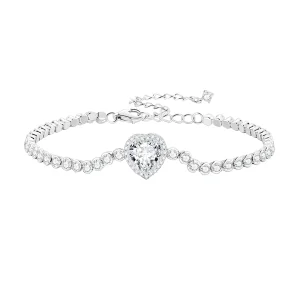 Braccialetto da tennis a forma di cuore in stile Pandora - BSB098 (immagine per) Braccialetto da tennis a forma di cuore in stile Pandora - BSB098