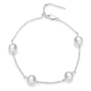 Braccialetto in stile Pandora con perle - BSB090 (immagine per) Braccialetto in stile Pandora con perle - BSB090