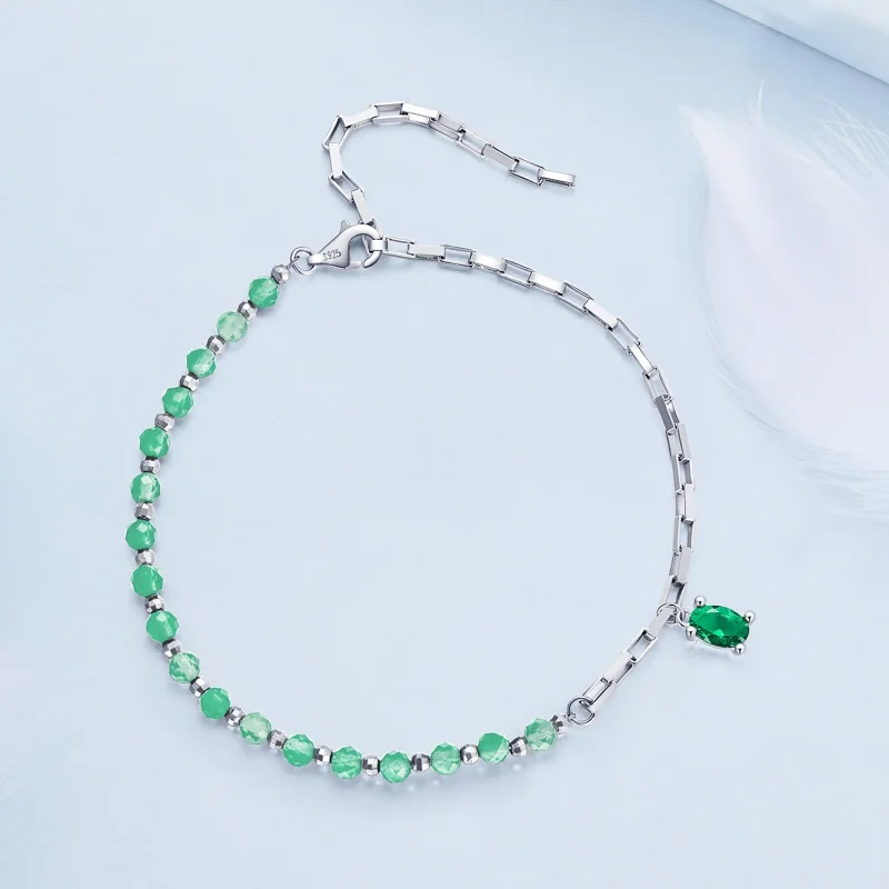 (immagine per) Braccialetto verde stile Pandora - BSB128 - Visualizza 2