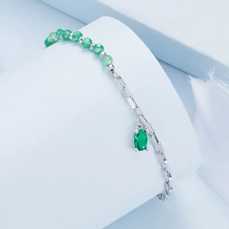 (immagine per) Braccialetto verde stile Pandora - BSB128 - Visualizza 3