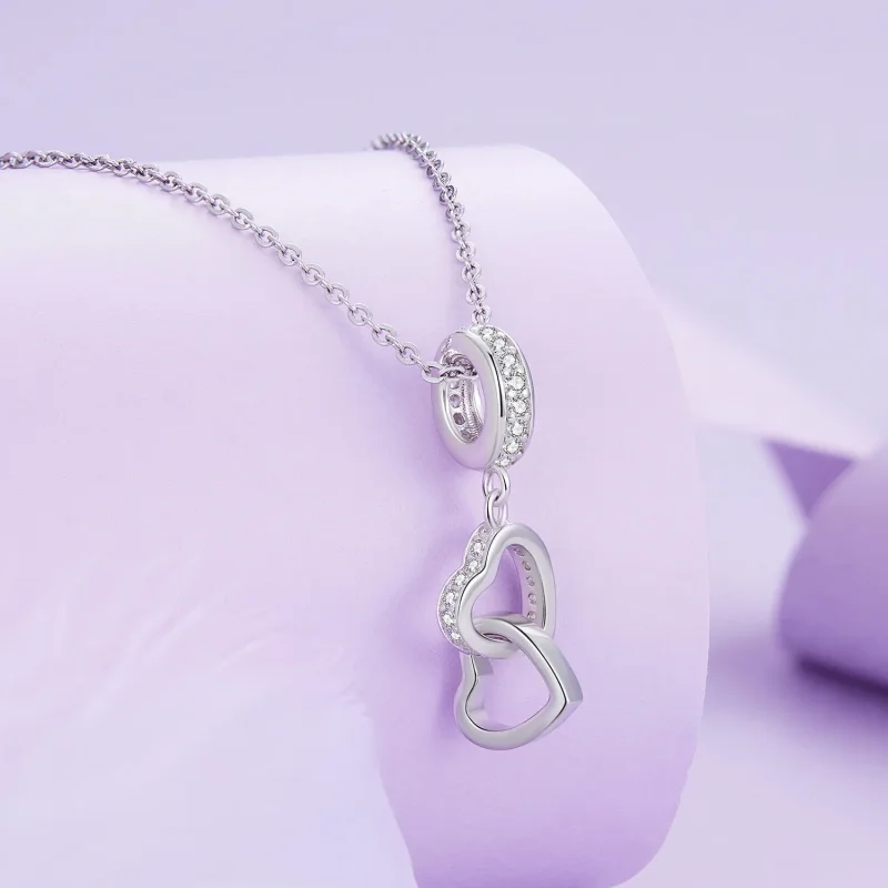 (immagine per) Charm a cuore intrecciati stile Pandora - SCC2455 - Visualizza 2
