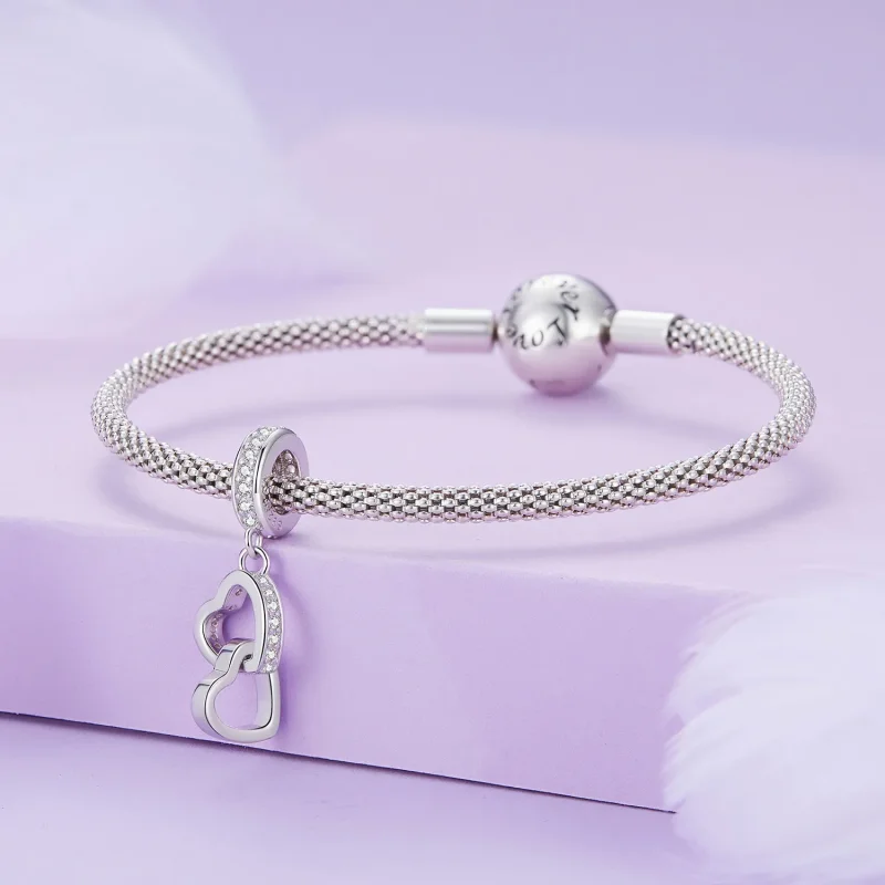 (immagine per) Charm a cuore intrecciati stile Pandora - SCC2455 - Visualizza 3