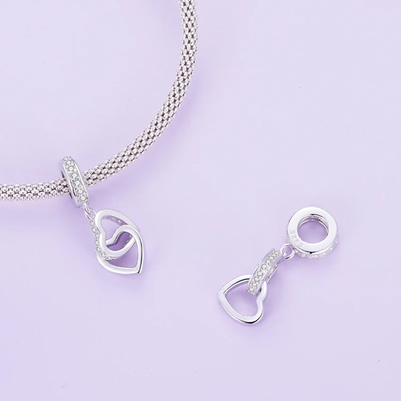 (immagine per) Charm a cuore intrecciati stile Pandora - SCC2455 - Visualizza 4