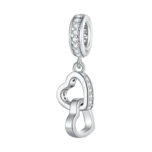 Charm a cuore intrecciati stile Pandora - SCC2455 (immagine per) Charm a cuore intrecciati stile Pandora - SCC2455