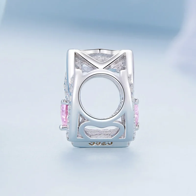 (immagine per) Charm a doppio cuore in stile Pandora - BSC695 - Visualizza 3