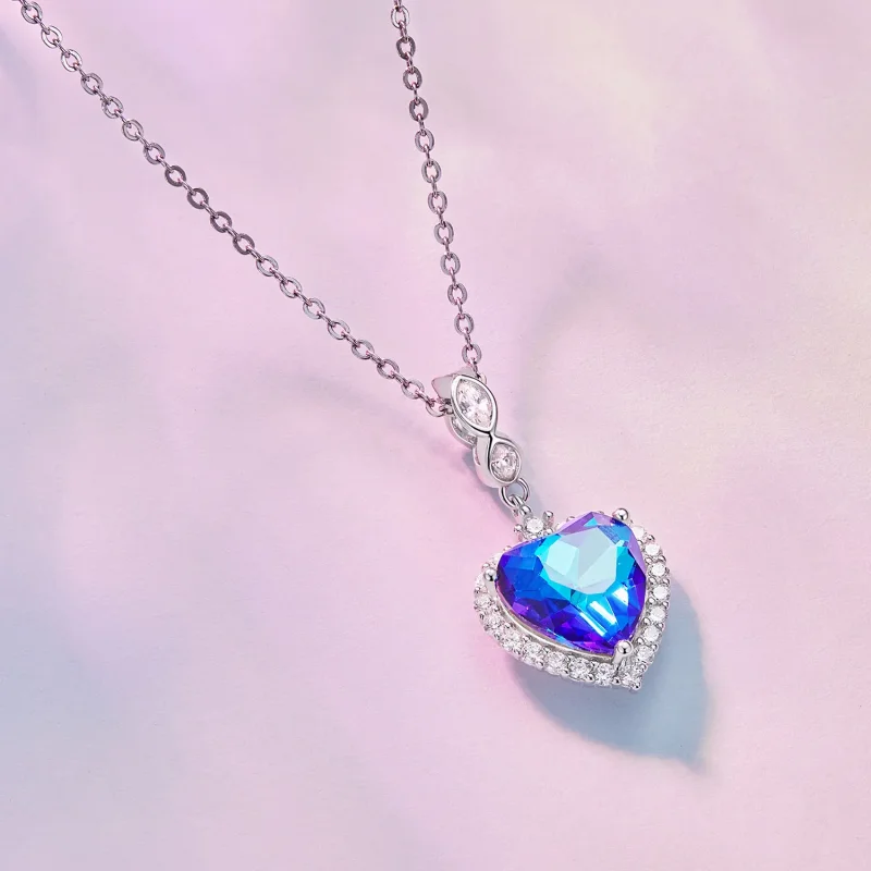 (immagine per) Charm a forma di cuore blu stile Pandora - BSC775 - Visualizza 2