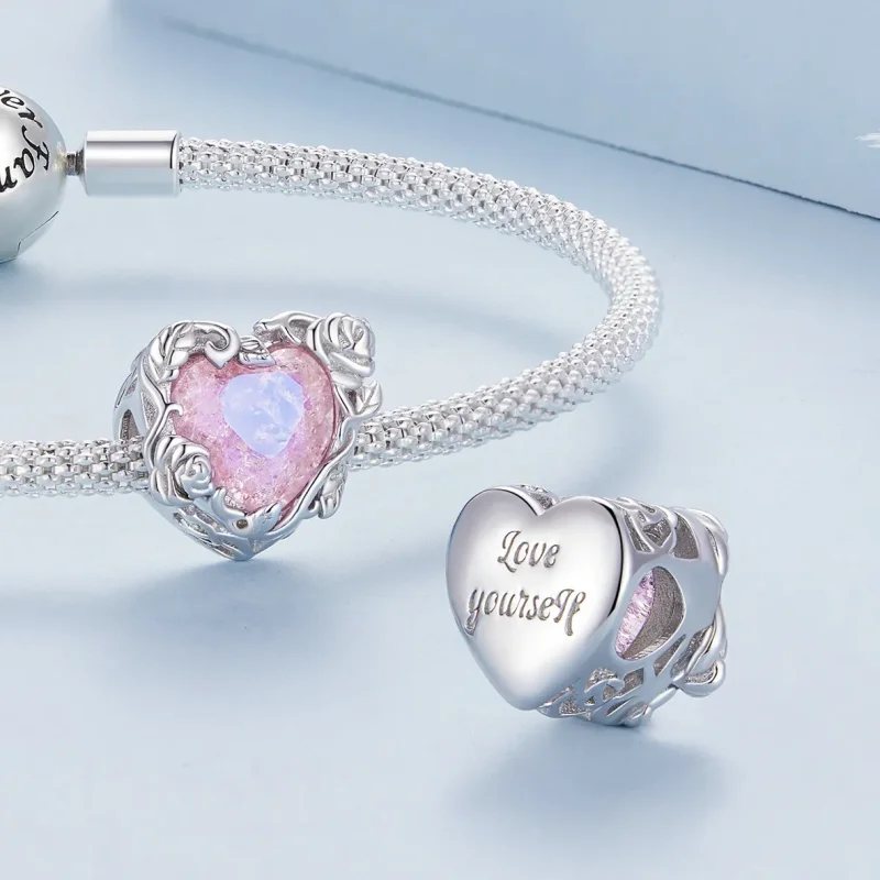 (immagine per) Charm a forma di cuore dell'amore in stile Pandora - BSC836 - Visualizza 4