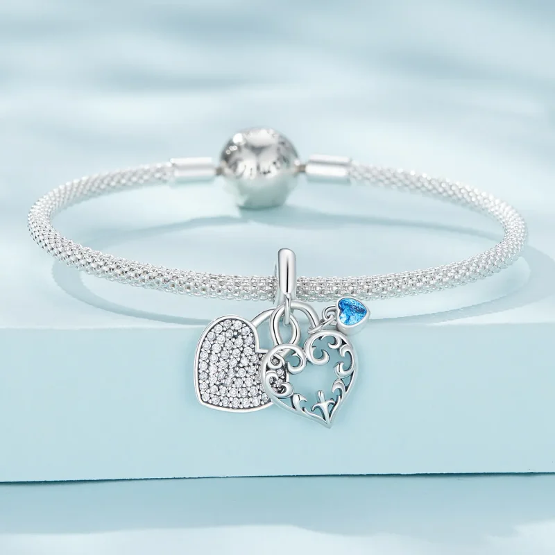 (immagine per) Charm a forma di cuore intrecciato in stile Pandora - SCC2502 - Visualizza 3