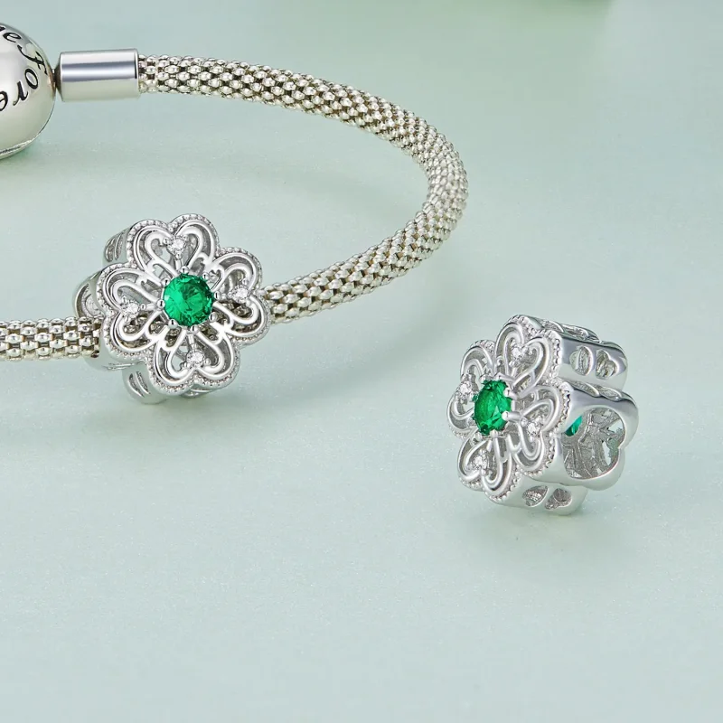 (immagine per) Charm a quattro foglie di trifoglio stile Pandora - BSC759 - Visualizza 4