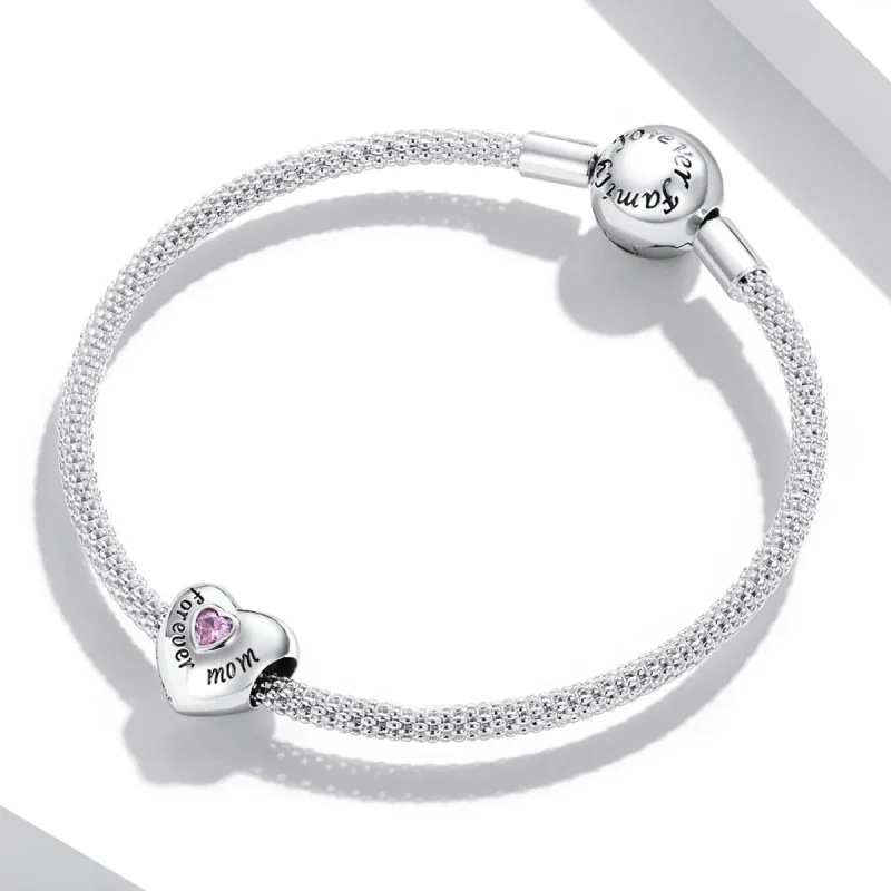 (immagine per) Charm Pandora stile 'Forever Mom' - BSC562-PK - Visualizza 3