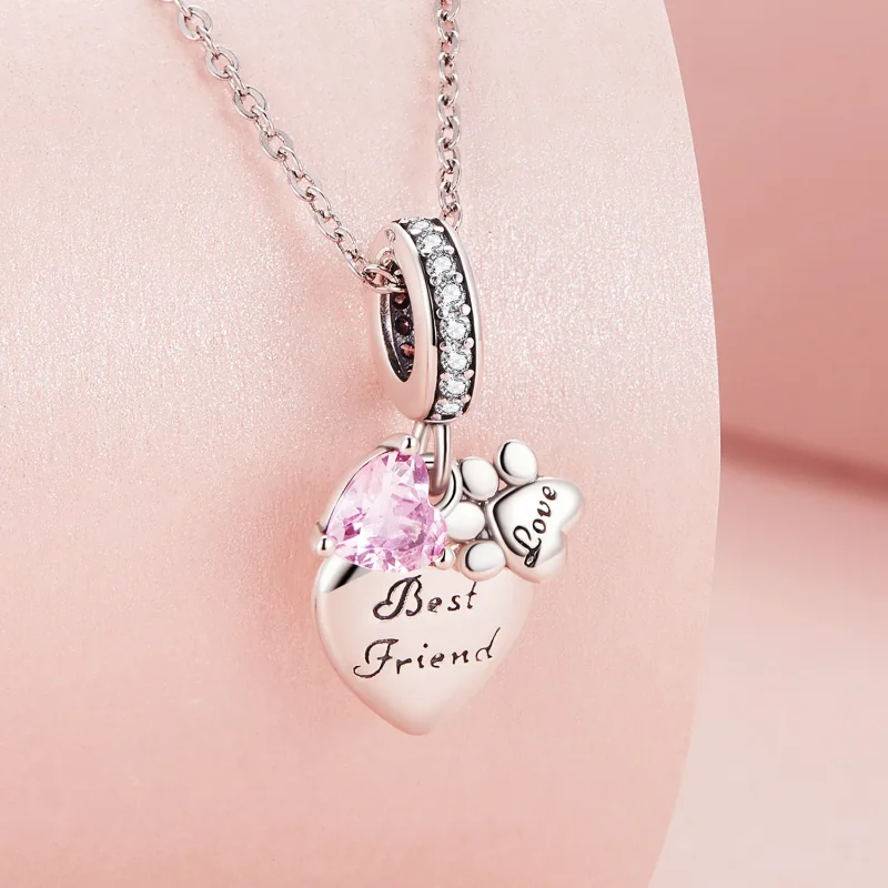 (immagine per) Charm Pandora Style Amici per Sempre - SCC2436 - Visualizza 2