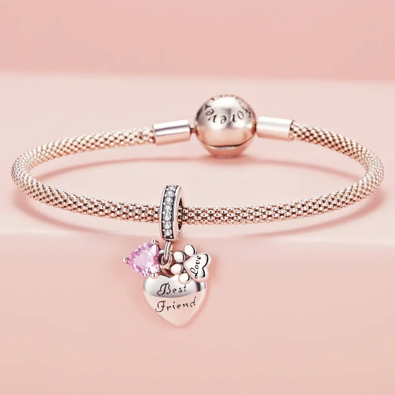 (immagine per) Charm Pandora Style Amici per Sempre - SCC2436 - Visualizza 3