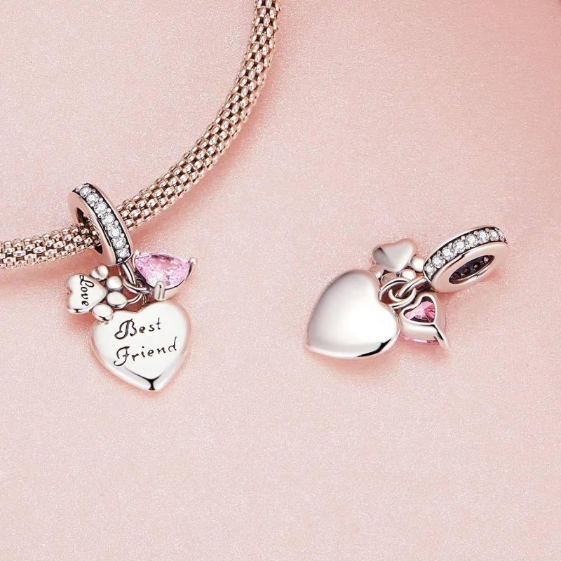 (immagine per) Charm Pandora Style Amici per Sempre - SCC2436 - Visualizza 4