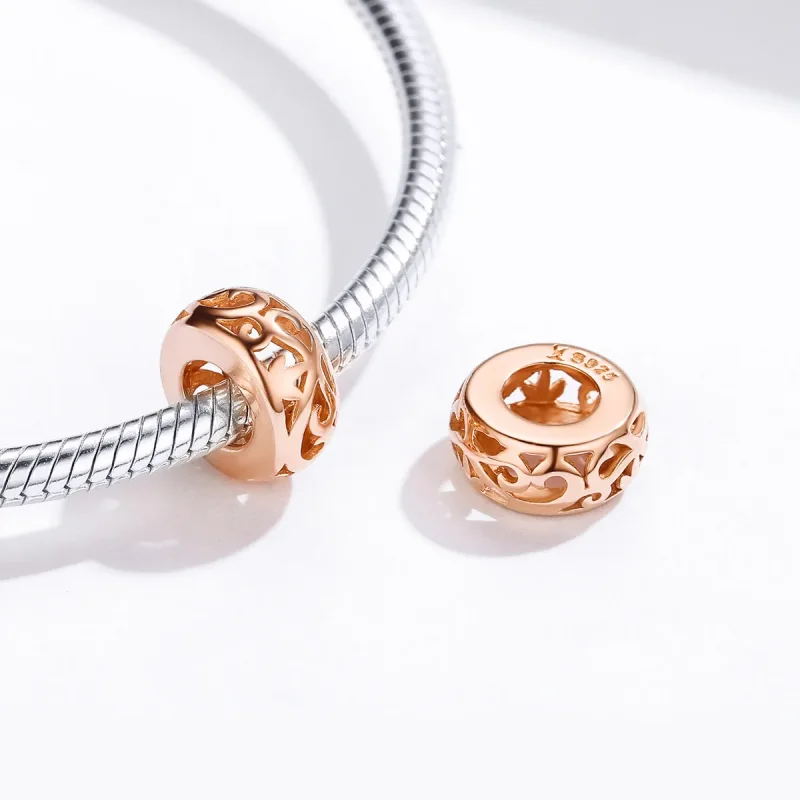 (immagine per) Charm Spacer in stile Pandora color oro rosa - SCC716-C - Visualizza 2