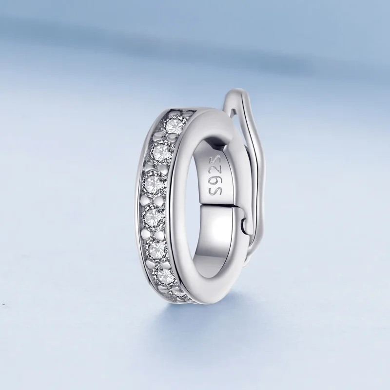 (immagine per) Charm Spacer Scintillante Trasparente Stile Pandora - BSC886 - Visualizza 2