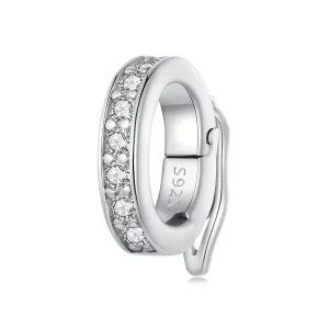 (immagine per) Charm Spacer Scintillante Trasparente Stile Pandora - BSC886