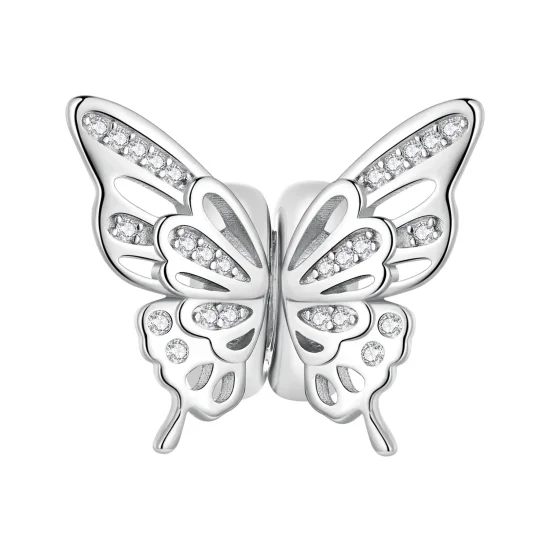 (immagine per) Charm Spaziatore Stile Pandora con Farfalle - BSC823