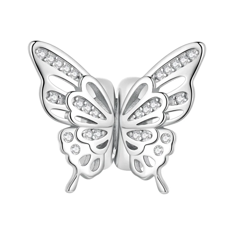 (immagine per) Charm Spaziatore Stile Pandora con Farfalle - BSC823