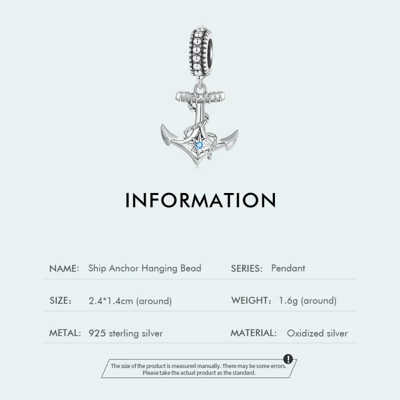 (immagine per) Charm stile Pandora con ancora - SCC2401 - Visualizza 4
