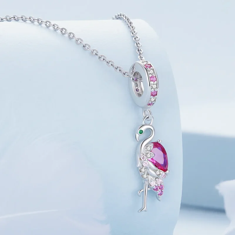 (immagine per) Charm stile Pandora con fenicottero - BSC833 - Visualizza 2