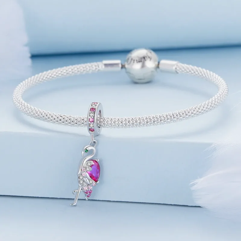 (immagine per) Charm stile Pandora con fenicottero - BSC833 - Visualizza 3