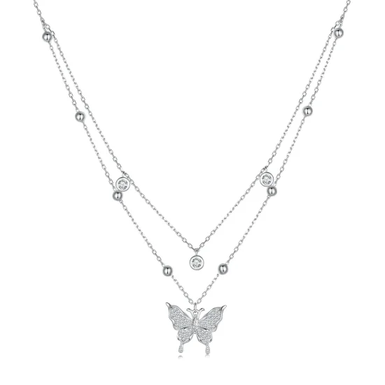 (immagine per) Collana a doppia catena di stile Pandora - BSN308