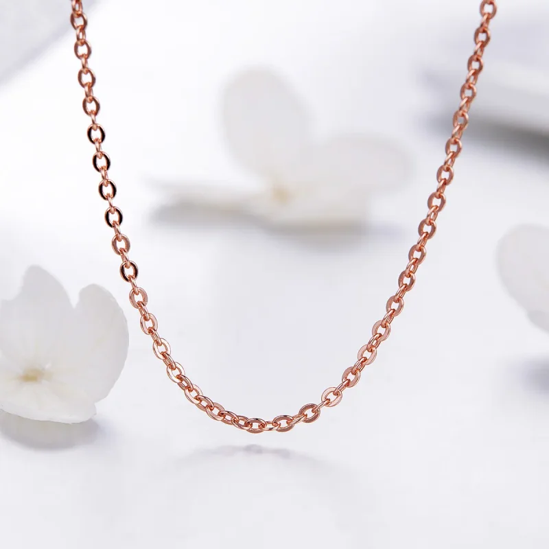 (immagine per) Collana in stile Pandora color oro rosa - SCA014-45 - Visualizza 3