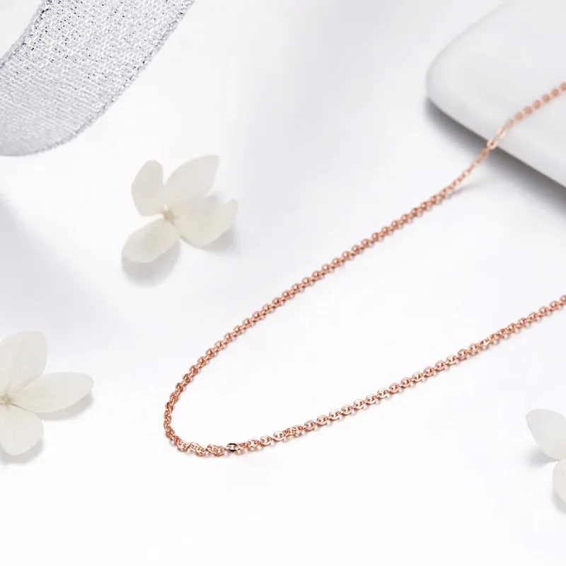 (immagine per) Collana in stile Pandora color oro rosa - SCA014-45 - Visualizza 4