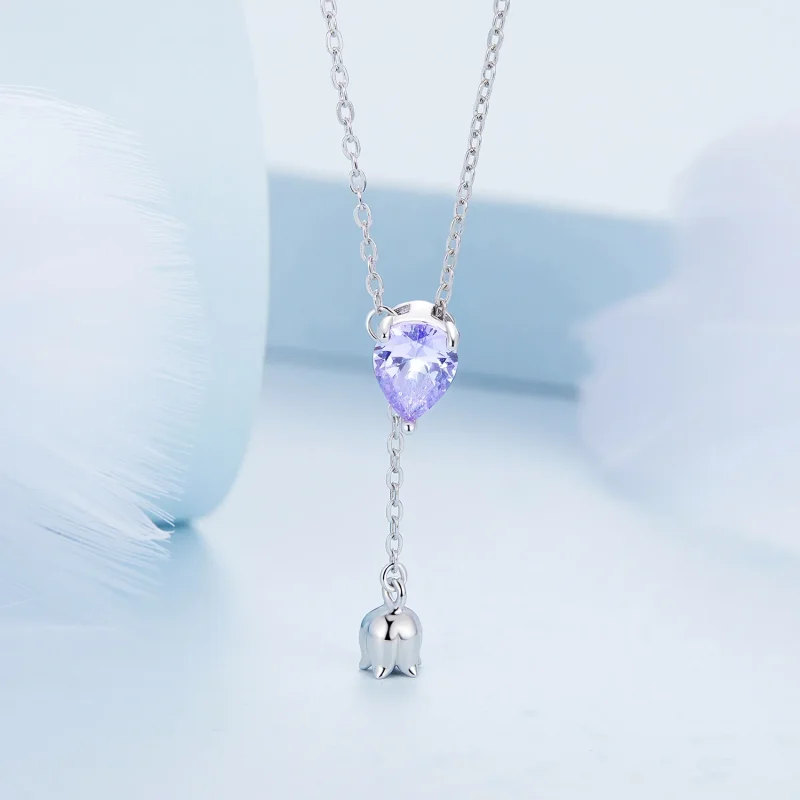 (immagine per) Collana in stile Pandora con ametista - BSN271 - Visualizza 3