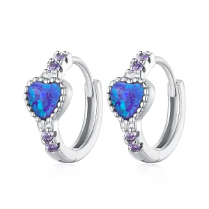 (immagine per) Orecchini a cerchio Pandora Style a forma di cuore - BSE865