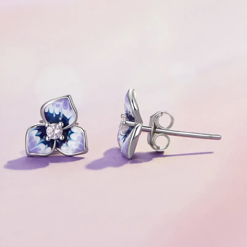 (immagine per) Orecchini a forma di pensiero stile Pandora - BSE860 - Visualizza 4