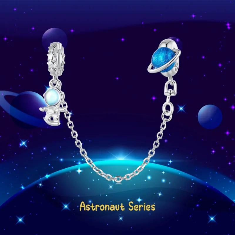 (immagine per) Pandora Stile Astronauta e Pianeta Catena di Sicurezza - BSC792 - Visualizza 4