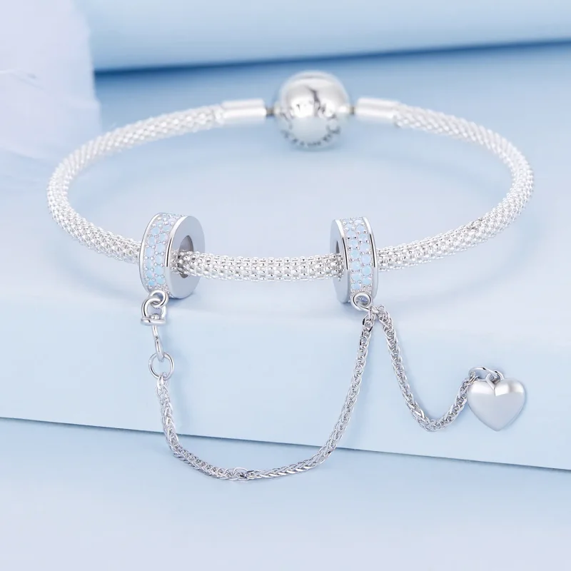 (immagine per) Pandora Stile Catena di Sicurezza Cuore Argento - BSC795 - Visualizza 2