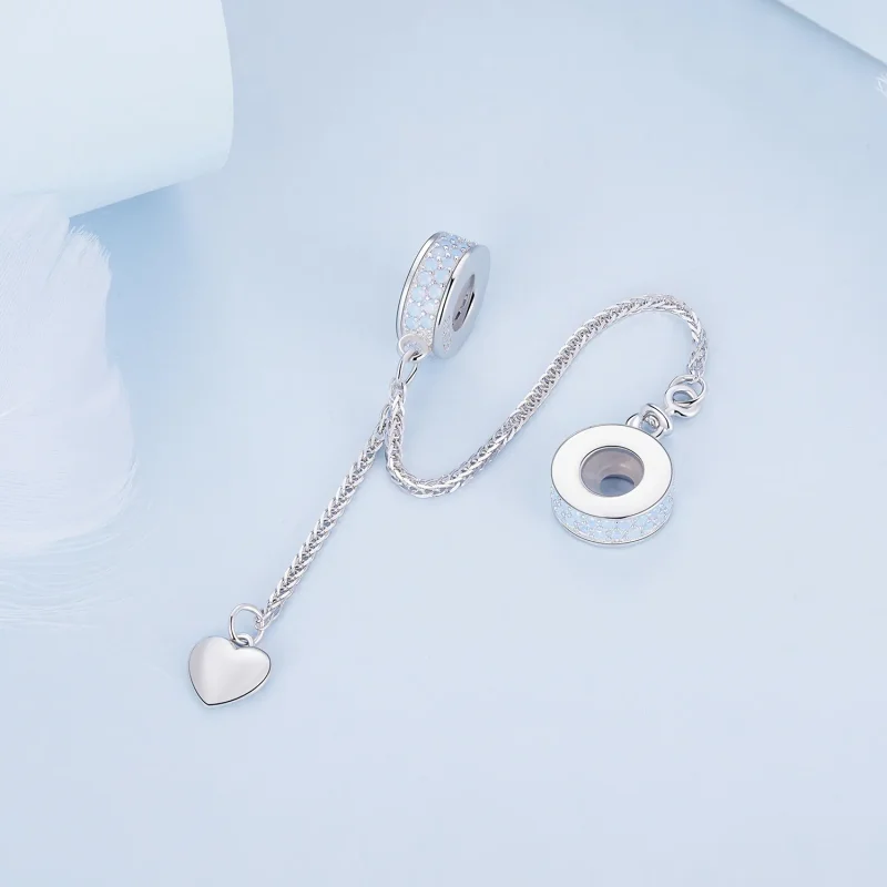 (immagine per) Pandora Stile Catena di Sicurezza Cuore Argento - BSC795 - Visualizza 3