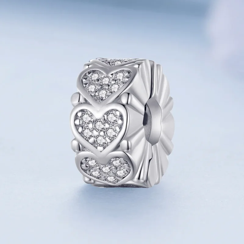 (immagine per) Stile Pandora Spacer a forma di cuore - BSC885 - Visualizza 2