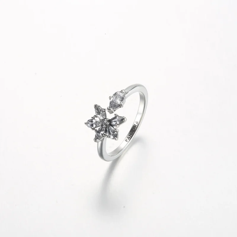 (immagine per) Anello aperto Pandora Sparkling Herbarium Cluster - 192611C01 - Visualizza 2
