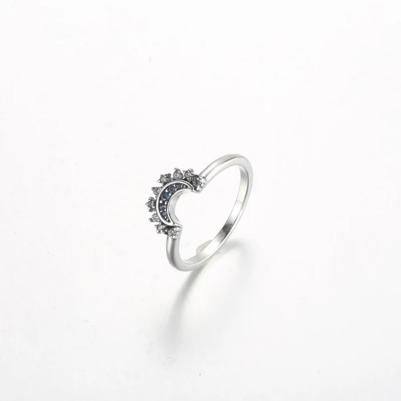 (immagine per) Anello Pandora Celestial Blue Sparkling Moon - 192675C01 - Visualizza 3