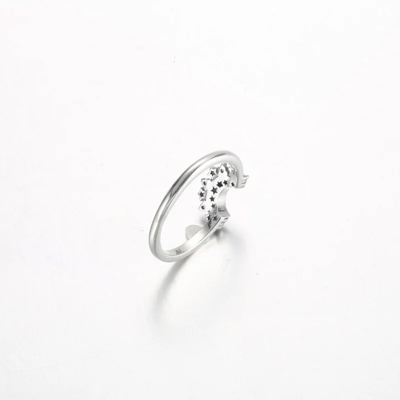 (immagine per) Anello Pandora Celestial Blue Sparkling Moon - 192675C01 - Visualizza 7