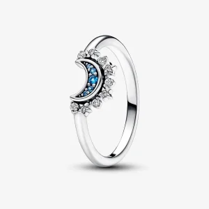 (immagine per) Anello Pandora Celestial Blue Sparkling Moon - 192675C01