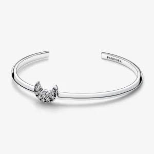 (immagine per) Braccialetto aperto in argento Sterling con zirconi cubici trasparenti Pandora Moon - 592789C01