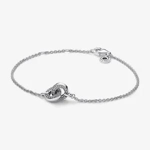 (immagine per) Braccialetto Pandora Signature Intertwined Pavé Chain - 592742C01